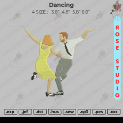 dancing embroidery, embroidery file, embroidery design