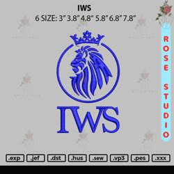 iws embroidery file 6 sizes, embroidery file, embroidery design