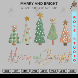 marry and bright embroidery, embroidery file, embroidery design
