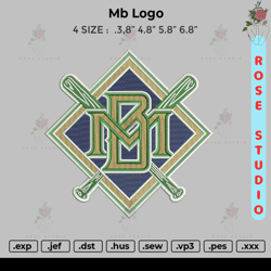 mb logo, embroidery file, embroidery design