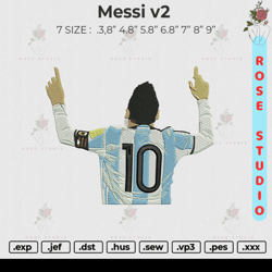 messi v2 embroidery, embroidery file, embroidery design