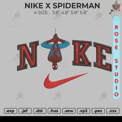 nike spiderman embroidery, embroidery file, embroidery design