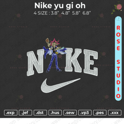 nike yu gi oh, embroidery file, embroidery design