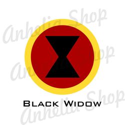 Avengers Superheroines Black Widow Logo SVG