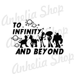 To Infinity And Beyond Toy Story Characters Silhouette SVG