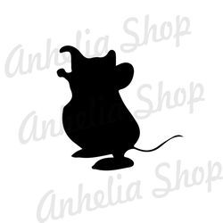 Disney Cinderella Gus Mouse Character Silhouette Vector