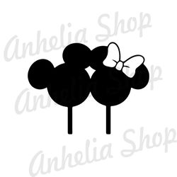 Disney Groom and Bride Mickey Minnie Mouse Head SVG