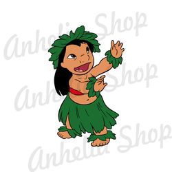 Disney Lilo Pelekai Hawaiian Grass Skirt Dancing SVG