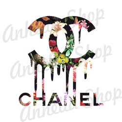 Coco Chanel Floral Drip Logo SVG, Coco Chanel SVG, Chanel Logo SVG, Logo SVG, Fashion Logo SVG, Brand Logo SVG 36