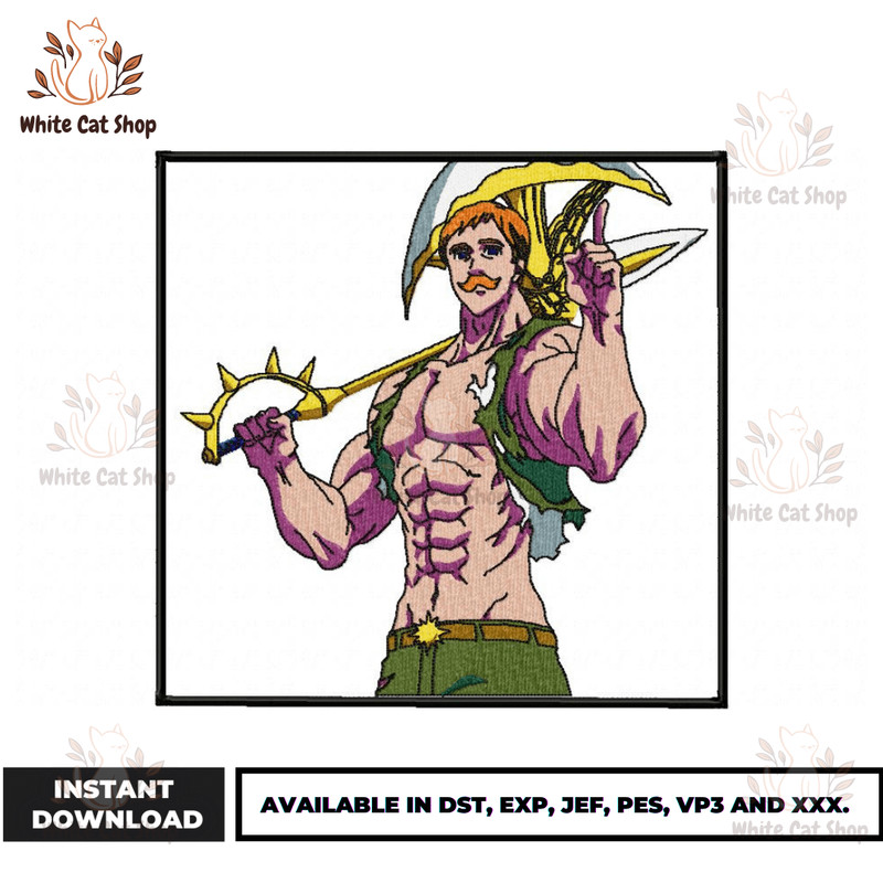 Anime Embroidery Design - Embroidery Market 1147.png