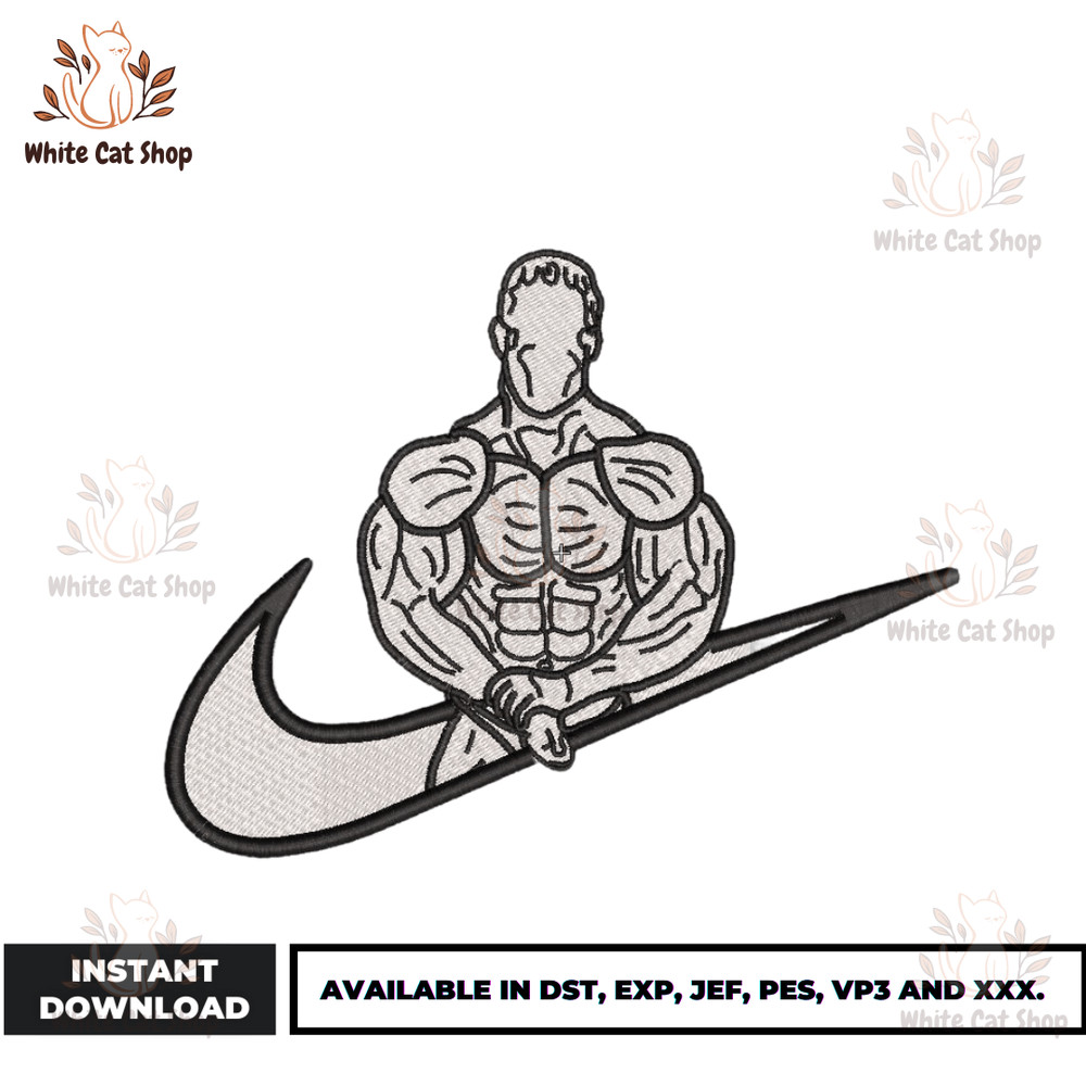 Kevin Levrone Bodybuilder Embroidery Design - Embroidery Market.png