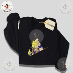 anime custom embroidered shirt, nike x sogoku embroidered shirt, custom anime embroidered crewneck