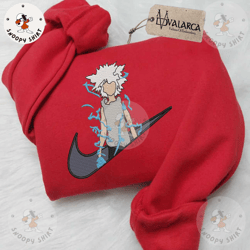 anime embroidered shirt, nike x killua and gon embroidered shirt, unisex embroidered shirt, anime shirt