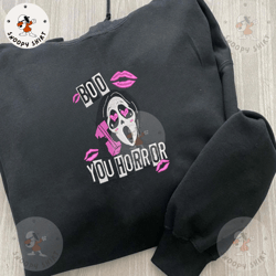 boo you horror embroidery shirt, face ghost embroidery machine shirt, scary halloween, embroidery shirt for shirt craft