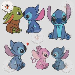 character stitch embroidery shirt, character embroidery shirts, valentine lilo embroidery shirt, stitch embroidery patte