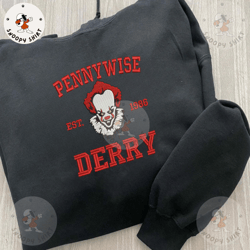 halloween clown embroidery shirt, horror killer halloween embroidery shirt, scary halloween movie embroidery machine shi