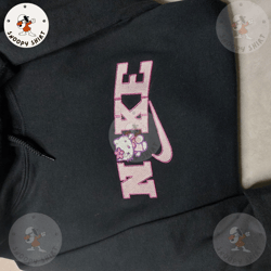 nike hello kitty embroidered shirt, brand custom embroidered shirt, custom brand embroidered crewneck