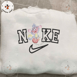 nike x babouche boots embroidered shirt, dora cartoon custom embroidered shirt, custom monkey boots embroidery