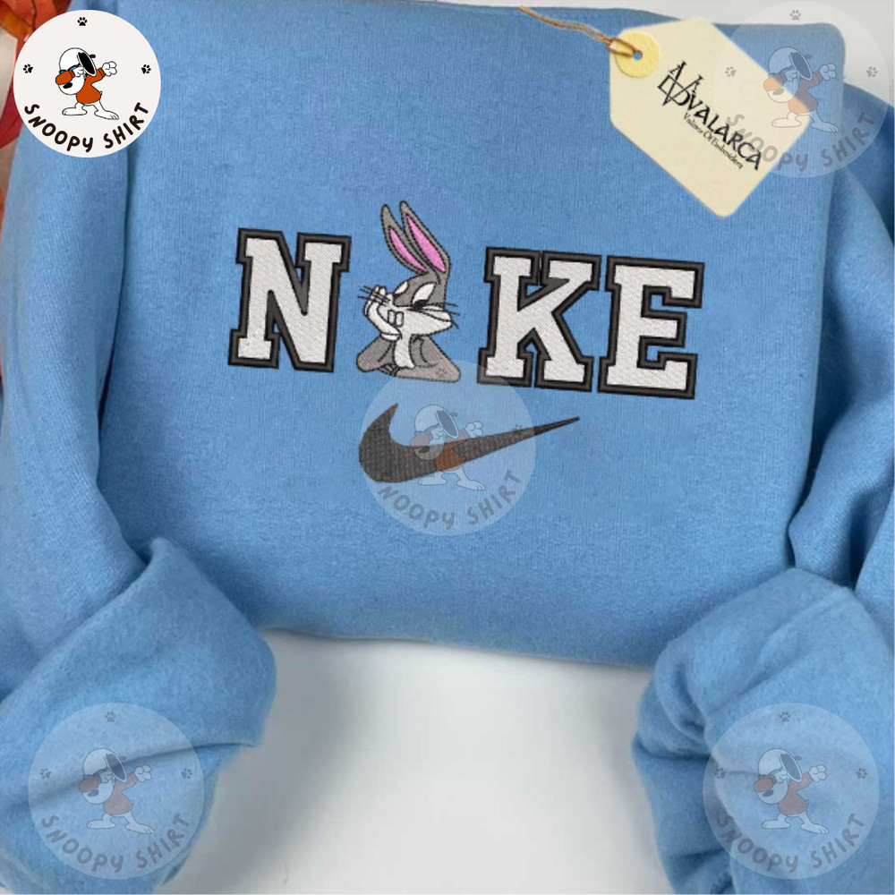 NIKE X Bunny Cartoon Embroidered Sweatshirt, Brand Character Cartoon Embroidered Sweatshirt, Custom Cartoon Embroidered 1.jpg