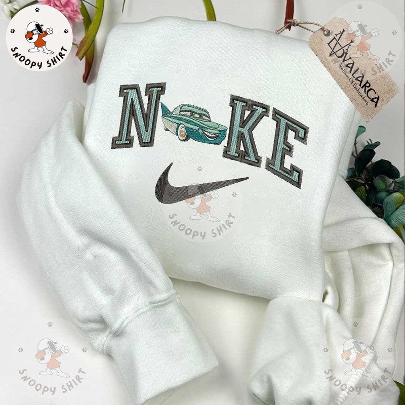 NIKE X Car Embroidered Sweatshirt, Brand Custom Embroidered Sweatshirt, Custom Brand Embroidered Crewneck, Brand Custom 1.jpg