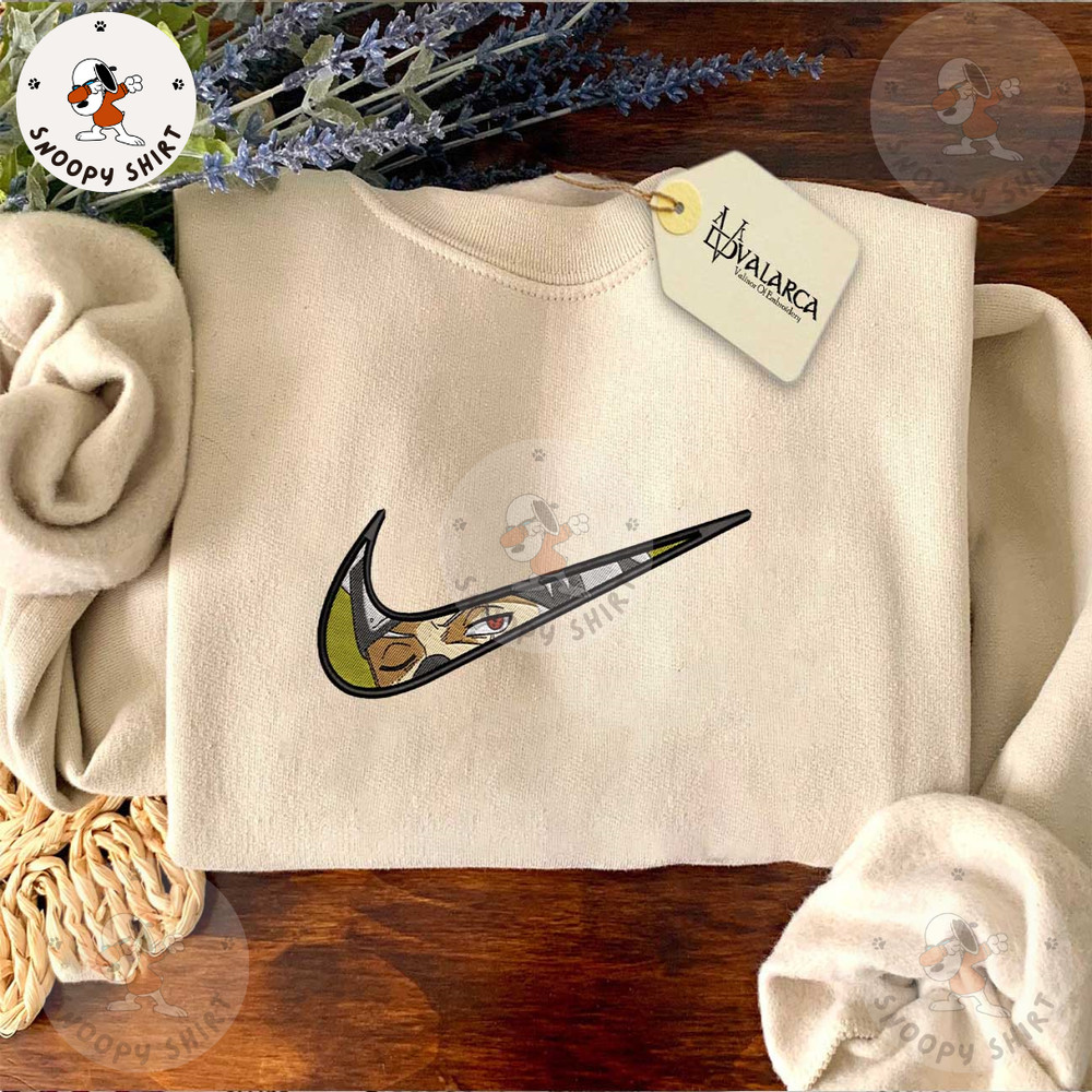NIKE X Kakashi Embroidered Sweatshirt , Anime Custom Embroidered Sweatshirt, Custom Brand Anime Embroidered Crewneck 1.jpg