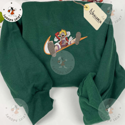 nike x luffy one piece anime embroidered t-shirt, brand anime embroidered shirt, anime embroidered shirt, anime gift