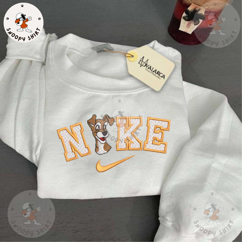 NIKE x The Tramp Embroidered Sweatshirt, Cartoon Brand Character Embroidered Sweatshirt, Custom Embroidered Sweatshirt 1.jpg