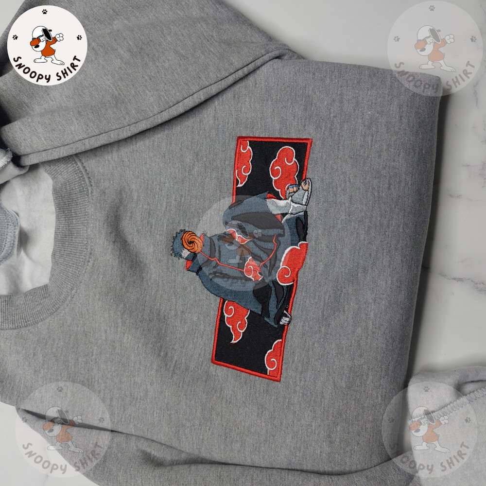 Obito Naruto Anime Custom Embroidered Sweatshirt, Anime Custom Embroidered Sweatshirt, Custom Anime Embroidered 1.jpg
