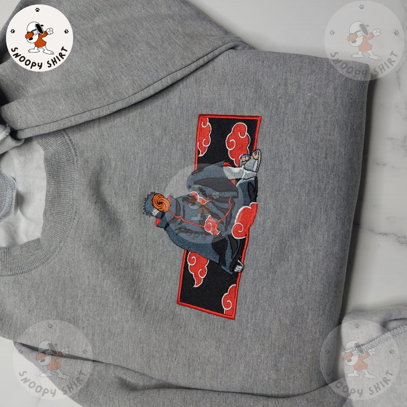 Obito Naruto Anime Custom Embroidered Sweatshirt, Anime Custom Embroidered Sweatshirt, Custom Anime Embroidered 1.jpg