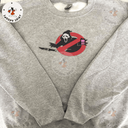 scary halloween embroidery shirt, face ghost character halloween serial killer embroidery shirt, face ghost