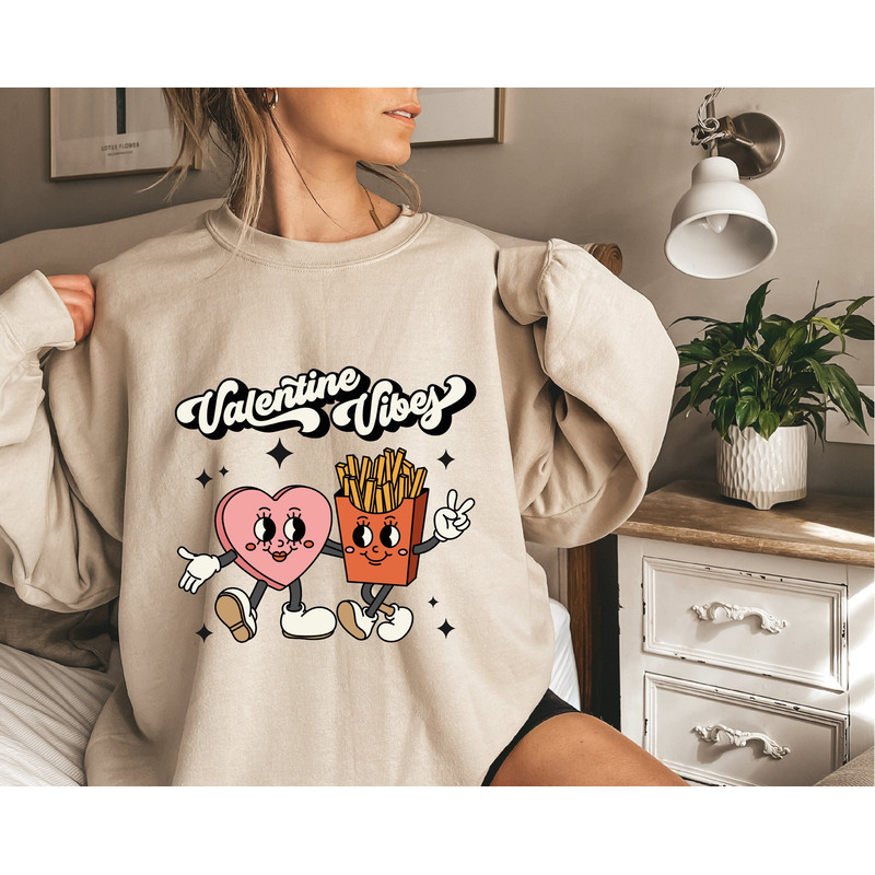 Fries Valentines Vibes Sweatshirt Retro Valentines Day Anti-Love Shirt Valentines Day Groovy Sweatshirt Funny Valentines Day Hoodie.jpg