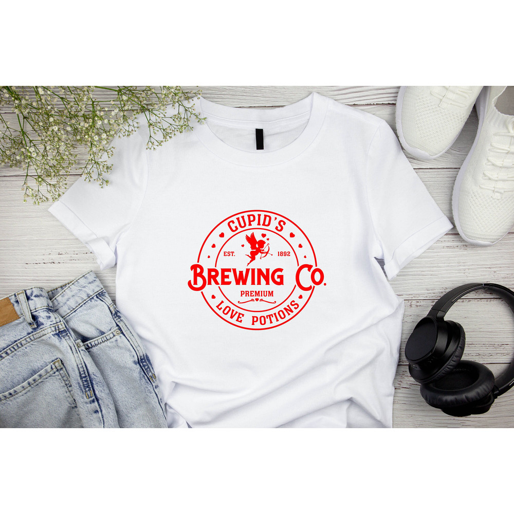 Valentines Day Shirt, Cupid's Love Potion Shirt, Valentines Day Gift, Couple Shirt, Lover Gift, Couple Matching Shirt, Brewing Co Shirt.jpg