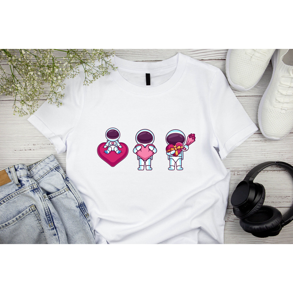 Valentines Day Shirt, Cute Couple Astronaut Shirt, Valentines Day Gift, Couple Shirt, Couple Matching Shirt Couple Gift Funny Valentines Day.jpg