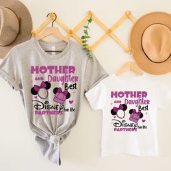 disney mother and daughter shirt, disney trip shirt, best trip partners, disney matching shirt, minnie mouse mom shirt,
