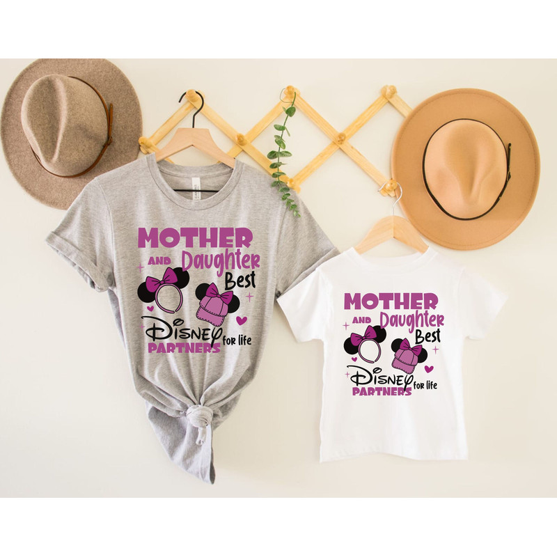 Disney Mother And Daughter Shirt, Disney Trip Shirt, Best Trip Partners, Disney Matching Shirt, Minnie Mouse Mom Shirt, Mom Daughter Gift.jpg