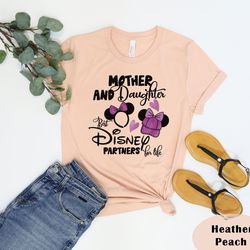 disney mother daughter shirt, disney trip t-shirt, best trip partners tee, disney matching shirt, minnie head mom shirt,