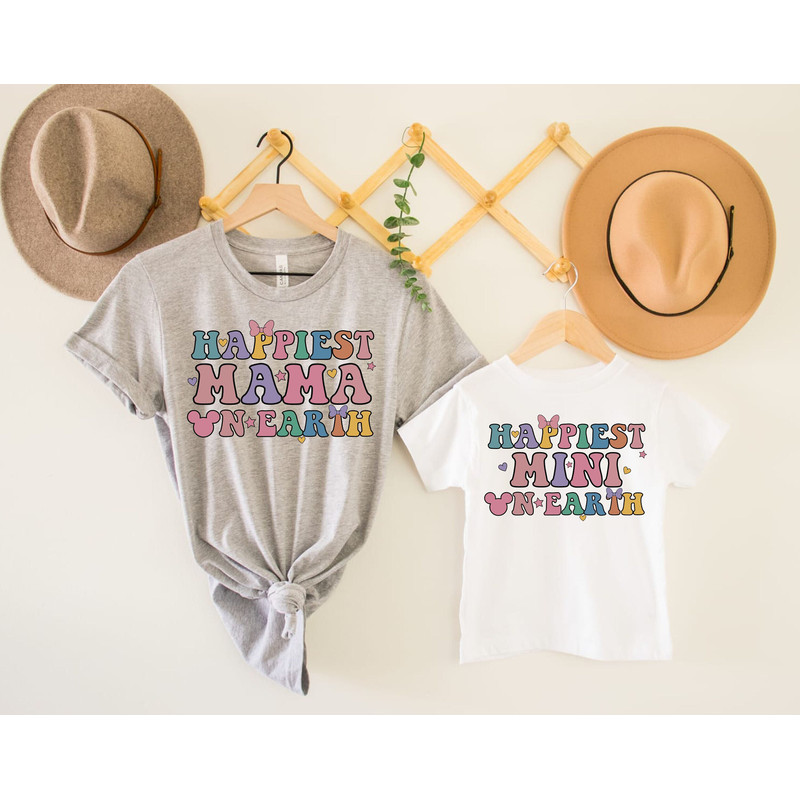 Happiest Mama On Earth Shirt, Happiest Kid On Earth Shirt, Matching Mama and Kid Shirts, Family Trip Shirts, Disney Vacation World Shirts.jpg
