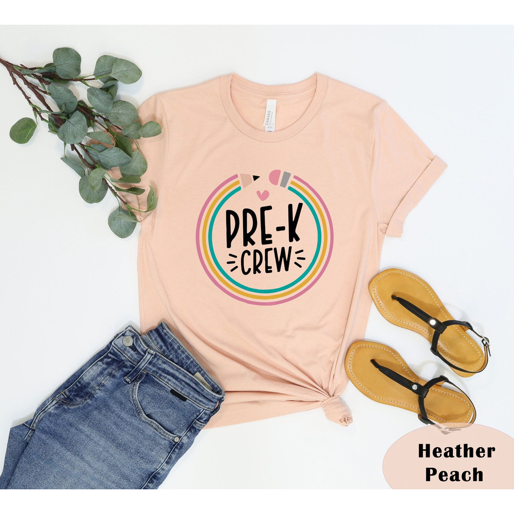 Pre-K Crew Shirt, Pre-K Teacher Shirt, Back To School Tee, Pre-K Shirt, First Day of School, Kindergarten Shirt, Teacher Team Shirt.jpg