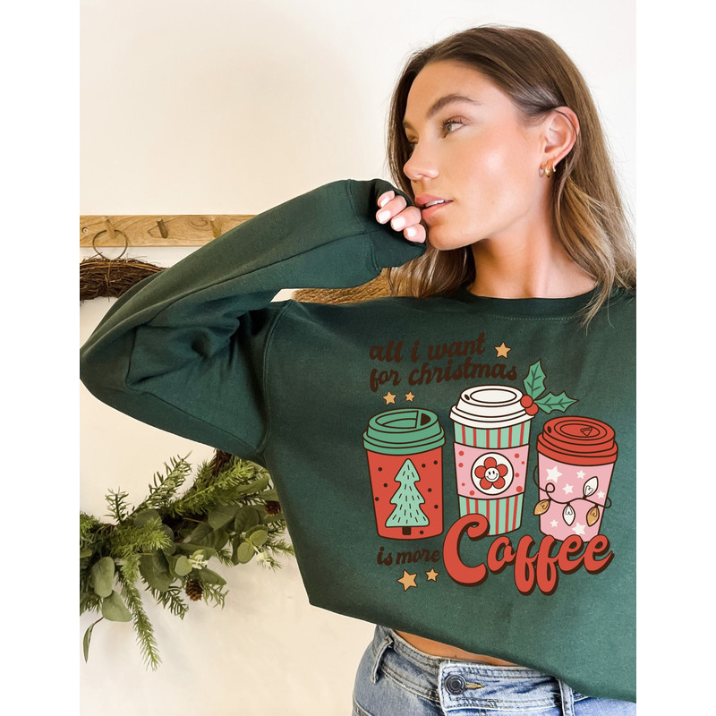Christmas Coffee Sweatshirt, Christmas Coffee Sweater, Coffee Lover Shirt, Latte Coffee sweatshirt, Christmas sweatshirt, Christmas Crewneck.jpg