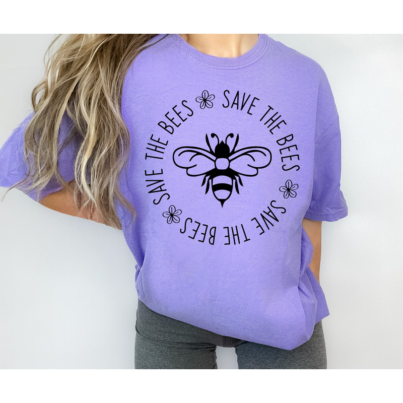 Comfort Colors Tee, Save The Bees Shirt, Conserve Endangered Bees Shirt, Animal Lovers Shirt, Bee Shirt, Nature Life Shirt, Save The bees.jpg