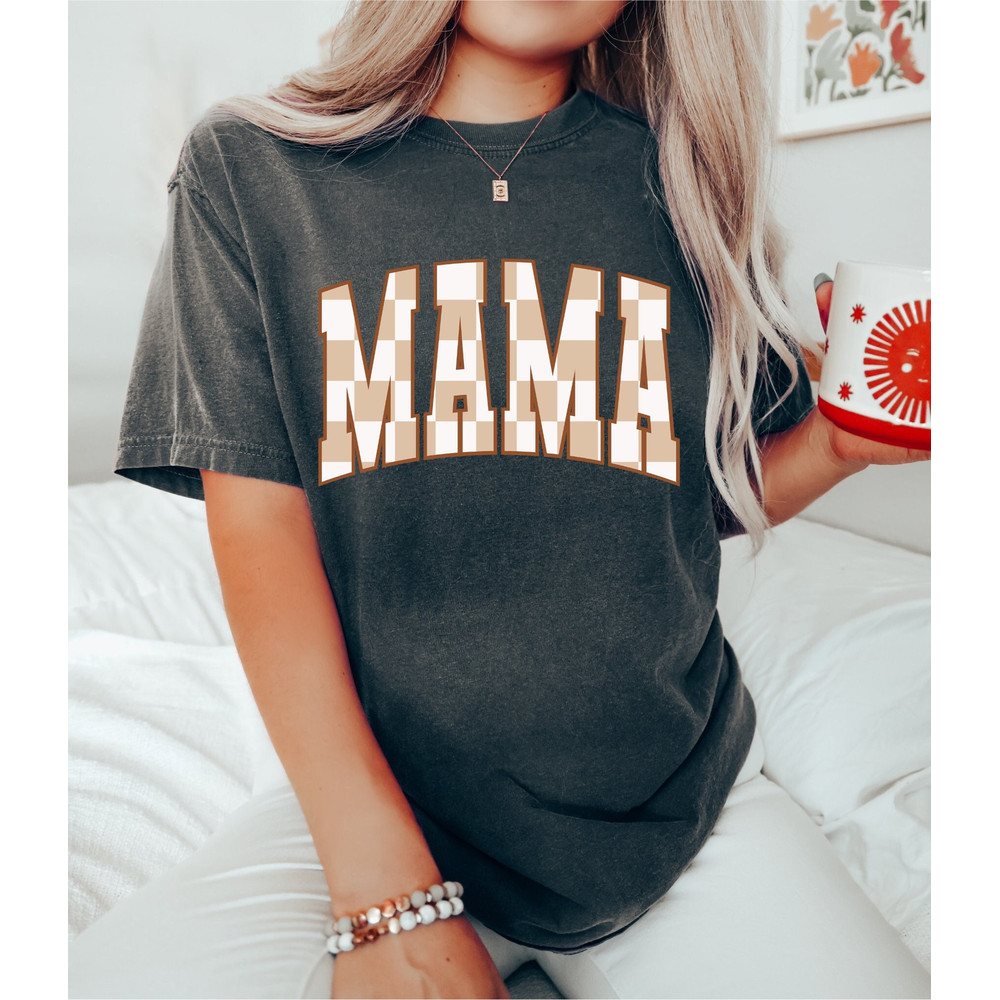 Comfort Colors® Retro checkered Mama t-shirt, mom shirt for Mom for Mother's Day, Mama T-shirt, Shirt for Mom for Mother's Day, Mama t-Shirt.jpg