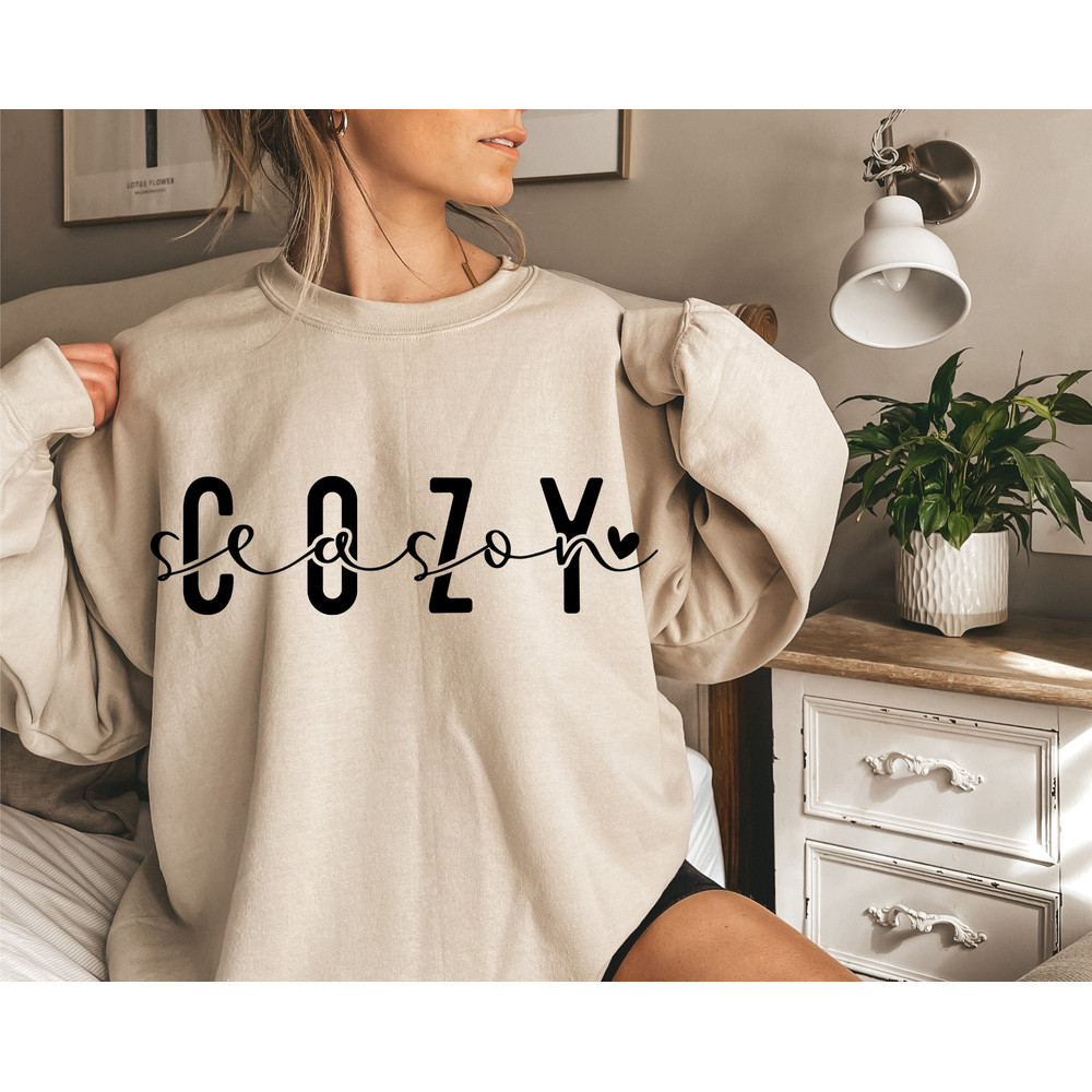 Cozy Season Sweatshirt, Get Cozy Sweatshirt, Cozy Season Merry Christmas, Christmas Sweatshirt, Winter Sweatshirt, Stay Home, Cozy Vibes.jpg
