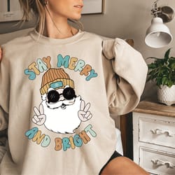 groovy santa sweatshirt, christmas santa sweater, hippie santa crewneck,christmas sweatshirt, christmas sweatshirt, chri