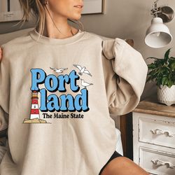 portland maine sweatshirt, maine state sweater, maine mama gift, maine shirt, maine sweater, maine lover sweatshirt, mai