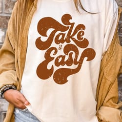 take it easy tee, take it easy t-shirt, hippie tee vintage inspired cotton t-shirt, unisex tee, comfort colors t-shirt,