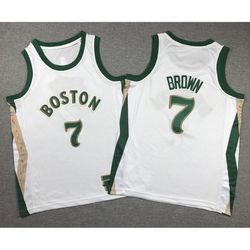 Youth Boston Celtics Jaylen Brown White 2023-24 City Edition Jersey