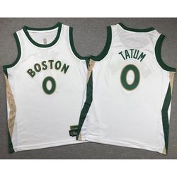 Youth Boston Celtics Jayson Tatum White 2023-24 City Edition Jersey
