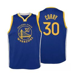 Youth Golden State Warriors Stephen Curry Blue Basketball Jersey