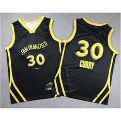 Youth Golden State Warriors Stephen Curry Black 2023-24 City Edition Jersey
