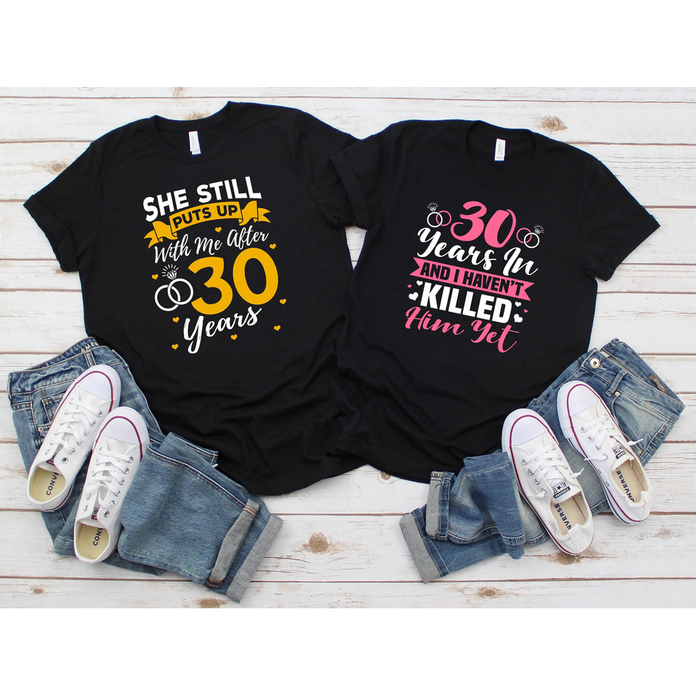 30th Anniversary Shirts, Couples Anniversary Matching Shirts, Anniversary Gift For Parents, 30 Years Of Love, Wedding Anniversary Sweatshirt.jpg